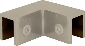 Brixwell S0GTG90BN Brushed Nickel 90 Degree "Sleeve Over" Glass Clamp