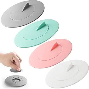 Bathtub Stopper Shower Drain Hair Catcher with Plug,2-in-1 Tub Cover (Mix)