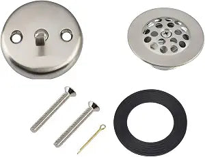 Artiwell Trip Lever Tub Trim Kit Set With Trip Lever Overflow Face Plate, Trip Lever Bathtub Drain with Strainer, Overflow and Matching Screws (BRUSHED NICKEL)
