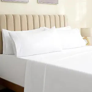 Breathable Luxury Sheets, Deep Pockets, Wrinkle Free, Cooling, Machine Washable, Hotel Bedding, Silky Soft - LuxClub 6 PC California King Sheet Set, Snow White Cal King