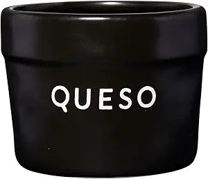 Santa Barbara Design Studio Serving Bowls Taco Night Ceramic Bowl, Small, Black - Queso
