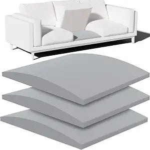 Couch Cushion Support, Sofa Cushion Support for Sagging Couch Seat, 20x20x2in, Couch Replacement Insert, High Density Foam Furniture Seat Sagging Repair, Trapezoid 40D, Grey Set of 3
