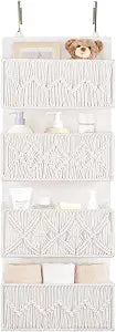 Dahey Over The Door Organizer Macrame Boho Hanging Back of Door Storage