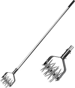 BARAYSTUS Rotary Cultivator Garden Tool, Adjustable Hand Tiller 29.7-57in