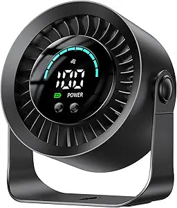 DIGIX Portable Desk Fan, 100 Speeds, 360 Rotation, USB Rechargeable
