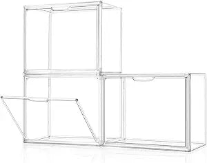 starogegc Purse Organizer for Closet, Clear Acrylic Display Case, 3Pack