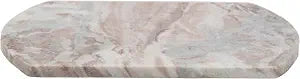 Creative Co-Op Long Marble Cutting Board, Buff, 12" x 8"