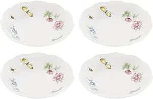 Lenox Butterfly Meadow Porcelain Fruit Bowls, 11oz, Set of 4