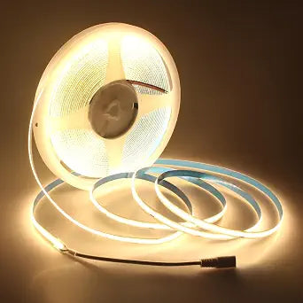 Aclorol COB Led Strip Lights 24V 50FT Led Rope Lights for Bedroom Warm White 3000K 320Leds/m CRI85+ Flexible LED Tape Lighting for Party Home Indoor Decor 15M (Power Supply & LED Dimmer Not Included)