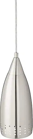 Westinghouse Lighting 6101300 Contemporary One-Light Adjustable Mini Pendant with Perforated Metal Shade, Brushed Nickel Finish
