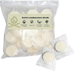 30 Solid Fuel Tablets Fire Starter, Quick Ignition for Grill, Stove, BBQ