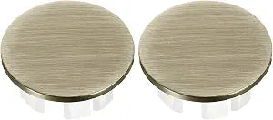 uxcell 2Pcs Sink Overflow Cover Basin Trim Copper Overflow Rings Bathroom Kitchen Basin Drain Cover Hole Insert in Round Caps Replacement, Bronze
