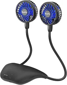 HandFan 10000mAh Neck Fan, 360 Rotation Hands Free Wearable Portable Fan
