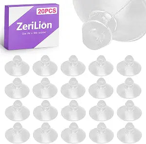 20 Pack Mini Small Clear Suction Cups for Glass Table Tops - Anti Slip Bumpers Pads, Tiny Transparent Suction Cup for Desk, Furniture, Anti-Collision
