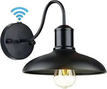 Dusk to Dawn Outdoor Farmhouse Gooseneck Barn Lights, 10 Wall Sconces Exterior Lighting Fixtures, Black Outside Wall Mount Light Fixture, Anti-Rust Waterproof Outdoor Lights for Porch Garage, 1 Pack
