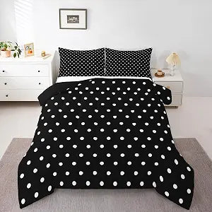 Feelyou Polka Dots Comforter Set Twin Size Kids Boys Girls Bedding