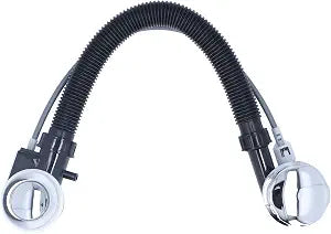Silver Plastic Bathtub Overflow Drain, 25.6in Flexible, Concealed, Easy to Install, Long Lasting, Elegant & Ergonomic, SPA Bathtub Drainer, 1 Pack