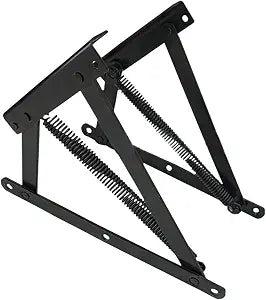 KAFENDA 1 Pair Bench seat Hinges,Bed Lift Hardware, Lift Hinge Spring Mechanism Lids for Supporting Boxes, chests, etc