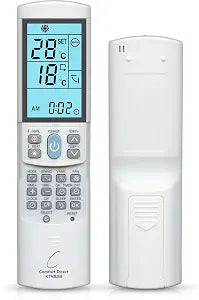 KTN828 Universal Mini-Split Air Condition Remote Control Dual F/C Modes - Works with Samsung, Lennox, Kenmore, Mitsubishi, Frigidaire, Hitachi, LG, Sharp, Panasonic, Toshiba, & More
