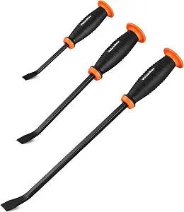 ValueMax Heavy-Duty 3-Piece Angled Pry Bar Set with Strike Cap