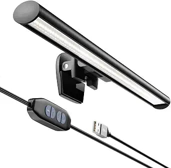 CATPOWER Portable Laptop Monitor Light Bar, USB LED Screen Light with 3 Color Temperatures and 10 Brightness Levels, Low-Glare Reading & Task Lamp, Space-Saving Design
