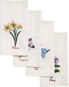 Avanti Linens Botanic Garden Napkin 19-Inch, Set of 4, Ivory