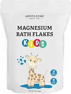 Aromasong Magnesium Flakes for Kids Bath ��� Pure Dead Sea Salt Bath Flakes for Kids, Toddlers & Babies | Gentle Calming Epsom Salt Alternative | Soothing Bedtime Detox Soak (48 Ounce (Pack of 1))