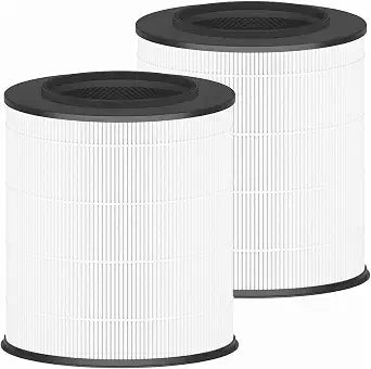 12030 True HEPA Filter Replacement, Compatible with Clorox Medium Room Air Purifier 11030 & 11031,1,000 Sq. Ft. Capacity, 2Pack