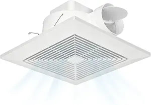 Quiet Bathroom Exhaust Fan, 130 CFM, 12-Inch Panel, 1.0 Sone,10x10 Mount