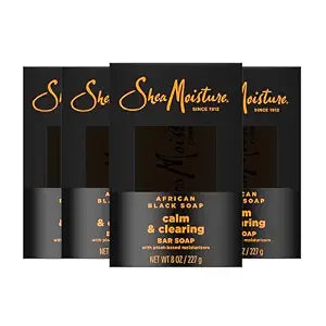 Shea Moisture Bar soap African Black Soap 4 count 8 oz