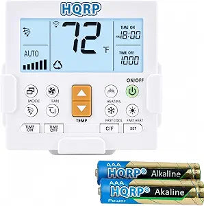 HQRP Universal Remote Control for Air Conditioner: Window AC, Split AC, Mini Split AC etc. Compatible with Gree Midea Fujitsu Mitsubishi Lg Panasonic Sharp Hisense Haier Aux Mirage, 1000 Other Brands