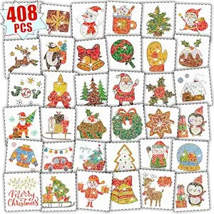 Partywind Glitter Kids Tattoos for Christmas Stocking Stuffers