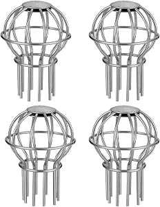 Gutter Guard, Fits for 1.7" ~ 2.4" Round Downspout, 304 Stainless Steel Rigid Filter Strainer, Stops Leaves Seeds and Other Debris, Gutter Cleaning Tool 4 Pack