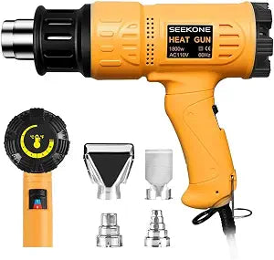 SEEKONE 1800W Heat Gun Variable Temp 122-1202 for Crafts, Shrink Wrap