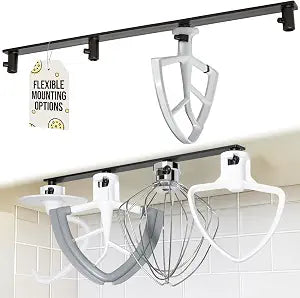 Stand Mixer Attachment Holder Compatible with All Kitchen Aid Mixer Accessories - Quick & Easy Installation Perfect for Kitchen Organization & Attachment Storage - Securely Holds 4 Mixer Attachments