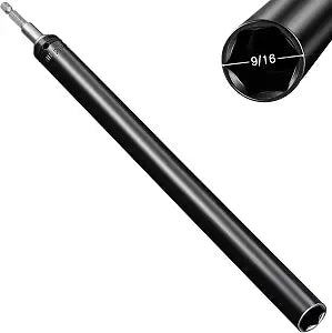 Blulu 1 Pack 9/16"(14mm) X 10 Inch Nut Driver Hollow Hex Shank