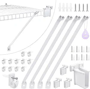 20Pcs 12 Inch Wire Shelf Brackets Kit, for Laundry Closet Shelves