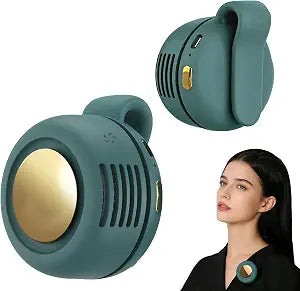 Portable Fan,2-in-1 Waist Clip On Bladeless, Ultra-Quiet Mini Personal Neck Fan 3 Speeds with 360Adjustable Clip USB Rechargeable for Hiking,Office & Outdoor