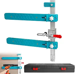 Drawer Slide Jig, Violetfox Drawer Slide Installation Tool with Toggle Clamp & Magnetic Arm, Cabinet Hardware Jig Punch Locator for Cabinets Desks Fast & Easy Accurate Installation