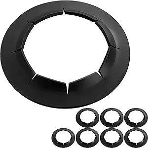 AR-PRO (8 Pack) Hard-to-Find Spring Steel Push-On Pushnuts - Dolly Wheel Lock Washers Fits 5/8" Dolly Axle Rods with Oiled Phosphate Finish