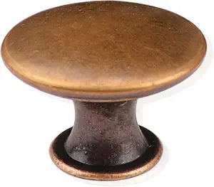 12 Packs Antique Copper Kitchen Cabinet Knobs Furniture Cupboard Round Drawer Dresser Knobs Single Hole Drawer Pulls Handles for Closet Wardrobe Door Hardware