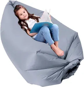 King Mills Inflatable Couch, Portable Air Couch for Camping & Beach, Grey