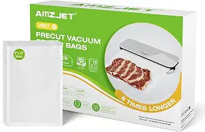Vacuum Sealer Bags for Food, 200 Count, Quart Size 8" x 12", Pre Cut Vacuum Seal Bags, BPA Free Embossed Food Vacuum Sealer Bags for Freezer Storage, Meal Prep & Sous Vide, Heavy Duty Commercial Grade