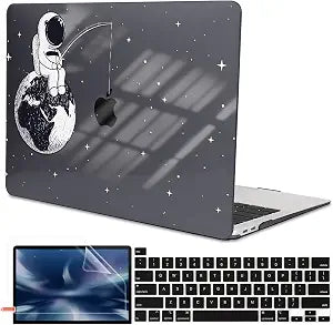 Compatible with MacBook Pro 13 inch Case 2022 2021-2016 A2338 M2/M1 Chip A2251 A2289 A2159 A1989 A1706, Pattern Plastic Hard Shell Keyboard Cover Screen Film Webcam Cover, Astronaut Earth
