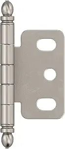 Amerock 3/4" Partial Wrap Satin Nickel Decorative Cabinet Hinge