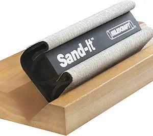 Milescraft 1622 Sand-It Multi-Surface Sanding Block. Sand Flat, Concave, Convex & Round Surfaces or Fit into Tight Spaces. Accepts any Sheet of Sand Paper. 150 Grit Sand Paper Included