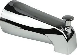 Danco Tub Spout with Diverter, for Mobile Homes and RVs, Fits 1/2 in IPS Pipes, Metal with Chrome Finish, 5 in Reach (88186)