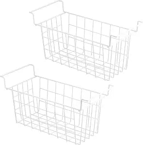 Chest Freezer Organizer Bins 16.5in Metal Wire Baskets