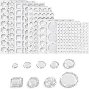 388Pcs Cabinet Bumpers Clear Rubber Bumpers Self Adhesive, Silicone Furniture Bumper Clear Bumper for Cabinets and Small Items