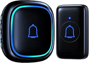 IP66 Doorbell Wireless Classroom Doorbell Waterproof & Dustproof with 66 Chimes Loud 115dB Door Bell Ringer 1000ft Range Electric Doorbells 7 Levels Volume Mute Mode for Bedroom Home Kids Room Office
